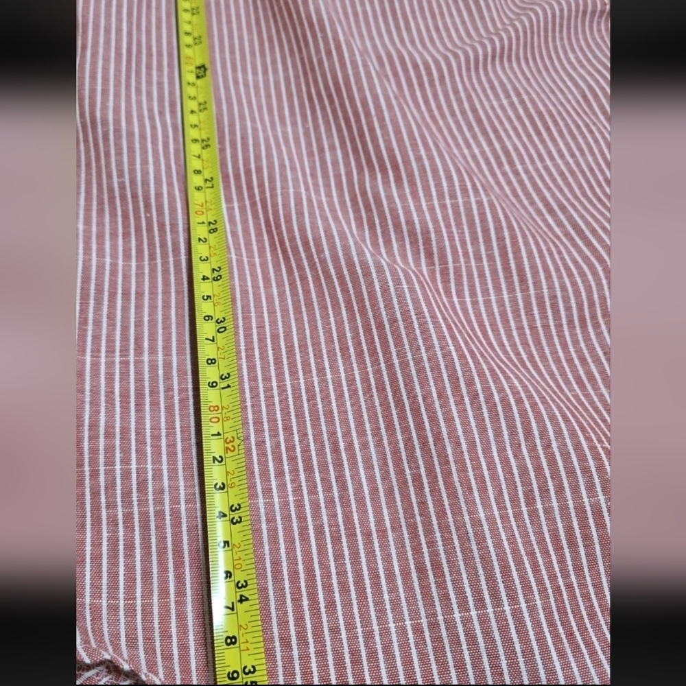 Cellabie Red/White Stripe Button Up Shirt Tunic Lonhg Sleeve XL 💵 - Picture 9 of 10